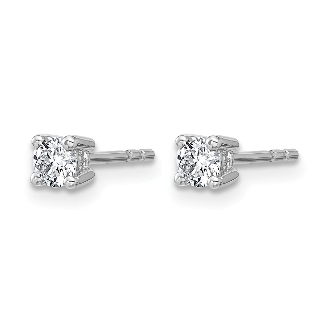14K Weißgold 0,33 ct. Zertifizierte Laborgezüchtete Diamant-Ohrstecker VS/SI+ G+ Rund 4-Krappen Schweres Gewicht
