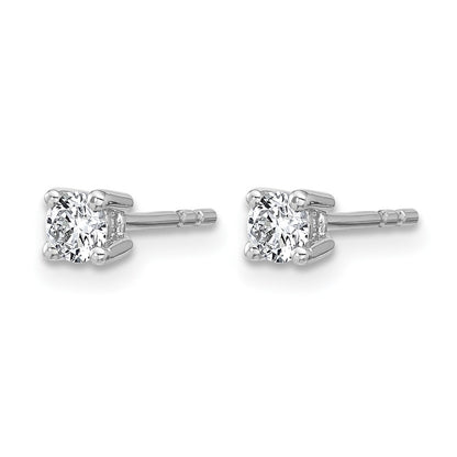 14K Weißgold 0,33 ct. Zertifizierte Laborgezüchtete Diamant-Ohrstecker VS/SI+ G+ Rund 4-Krappen Schweres Gewicht