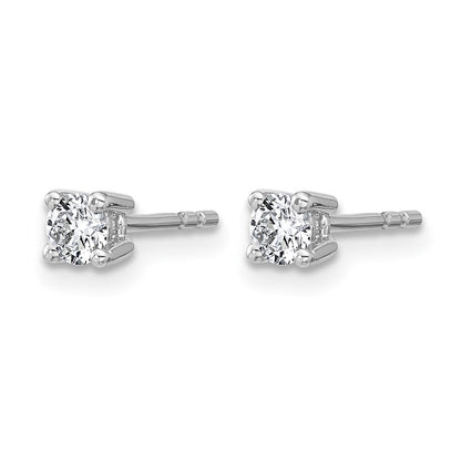 14K Weißgold 0,33 ct. Zertifizierte Laborgezüchtete Diamant-Ohrstecker VS/SI+ G+ Rund 4-Krappen Schweres Gewicht