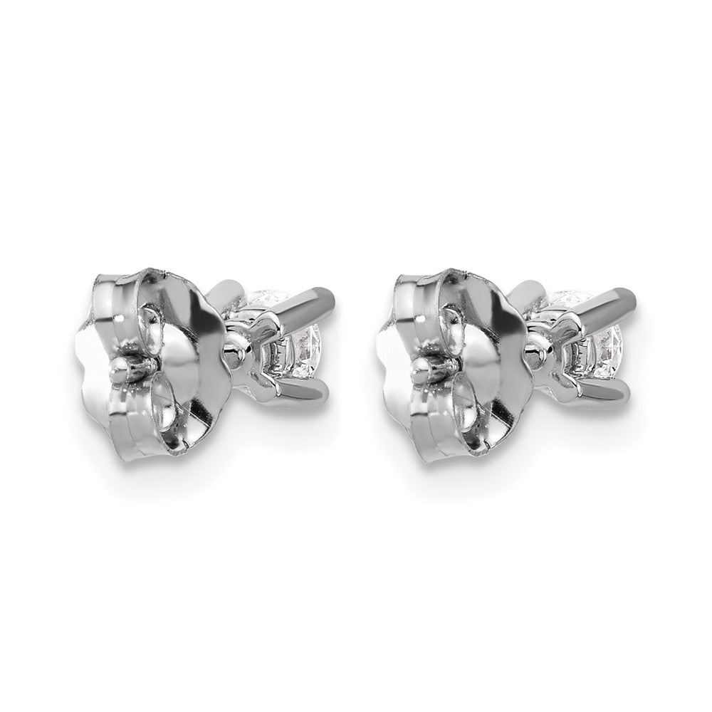 14K Weißgold Ohrstecker mit 0,33 ct. laborgezüchteten Diamanten, rund, VS/SI+ G+, 4-Krappen-Fassung, Schwergewicht