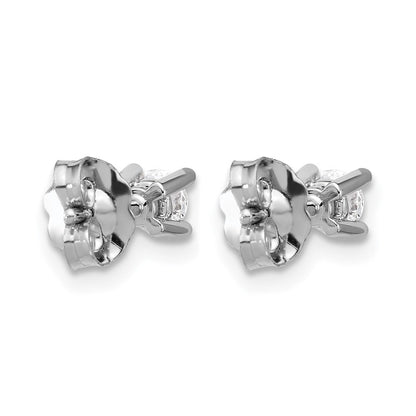 14K Weißgold Ohrstecker mit 0,33 ct. laborgezüchteten Diamanten, rund, VS/SI+ G+, 4-Krappen-Fassung, Schwergewicht