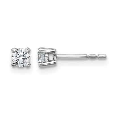 14K Weißgold Ohrstecker mit 0,33 ct. laborgezüchteten Diamanten, rund, VS/SI+ G+, 4-Krappen-Fassung, Schwergewicht