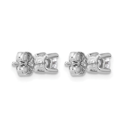14K Weißgold Ohrstecker mit 0,5 ct. zertifizierten, im Labor gezüchteten Diamanten, VS/SI+ G+, rund, 4-Krappen-Fassung, hohes Gewicht