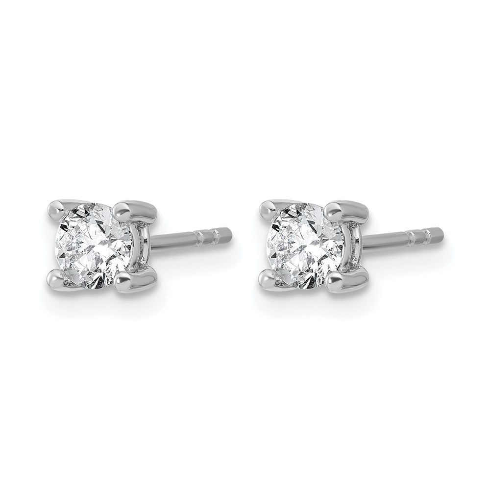 14K Weißgold 0,67 ct. Zertifizierter Labor-gezüchteter Diamant VS/SI+ G+ Rund 4-Krappen Schweres Gewicht Ohrstecker
