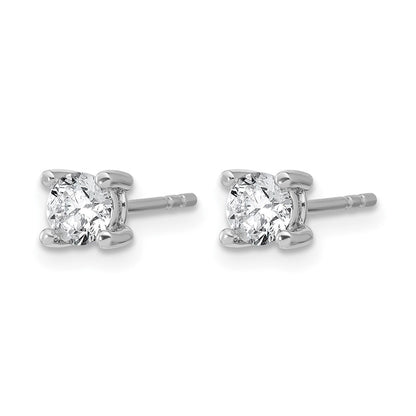 14K Weißgold Laborgezüchtete Diamant-Ohrstecker, 0,67 ct. Gesamtgewicht, VS/SI+ G+, rund, 4-Krappen-Fassung, hohes Gewicht