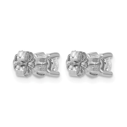 14K Weißgold Laborgezüchtete Diamant-Ohrstecker, 0,67 ct. Gesamtgewicht, VS/SI+ G+, rund, 4-Krappen-Fassung, hohes Gewicht