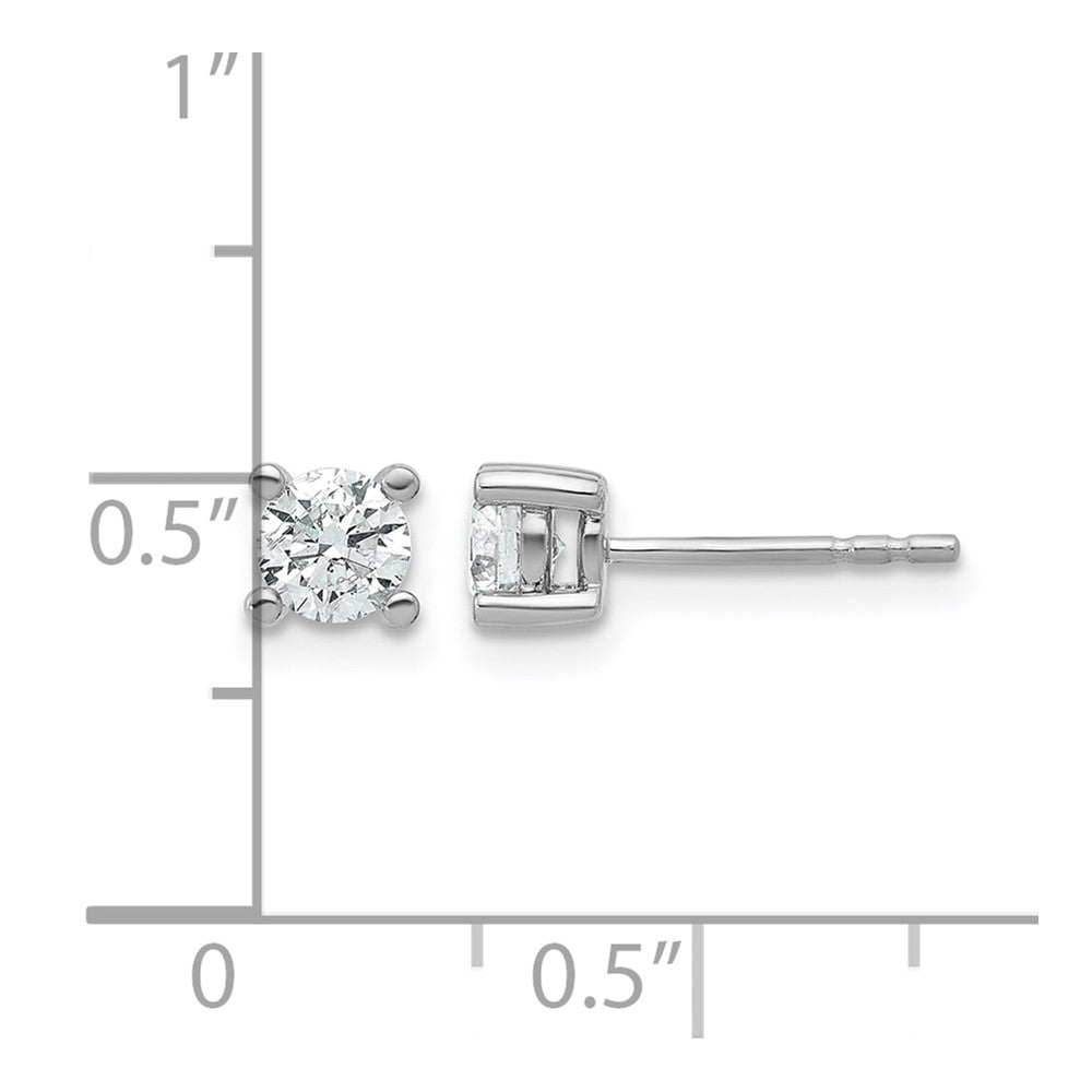 14K Weißgold 0,67 ct. Zertifizierter Labor-gezüchteter Diamant VS/SI+ G+ Rund 4-Krappen Schweres Gewicht Ohrstecker