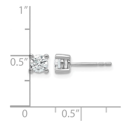 14K Weißgold 0,67 ct. Zertifizierter Labor-gezüchteter Diamant VS/SI+ G+ Rund 4-Krappen Schweres Gewicht Ohrstecker