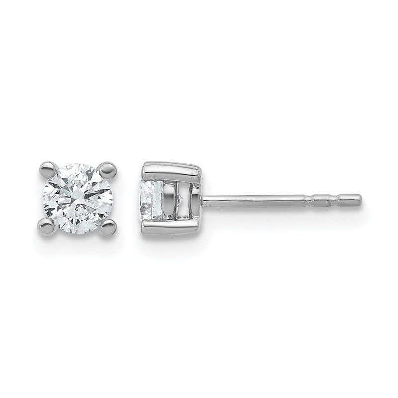 14K Weißgold 0,67 ct. Zertifizierter Labor-gezüchteter Diamant VS/SI+ G+ Rund 4-Krappen Schweres Gewicht Ohrstecker