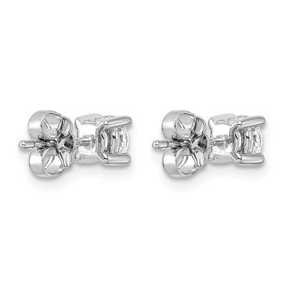 14K Weißgold Ohrstecker mit 0,75 ct. laborgezüchteten Diamanten, VS/SI+ G+, rund, 4-Krappen-Fassung, hohes Gewicht
