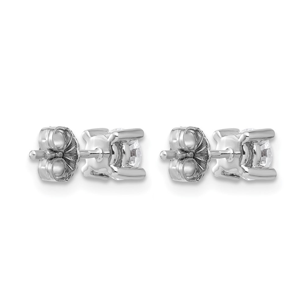 14K Weißgold Ohrstecker mit 0,75 ct. zertifizierten, im Labor gezüchteten Diamanten, VS/SI+ G+, rund, 4-Krappen-Fassung, schweres Gewicht