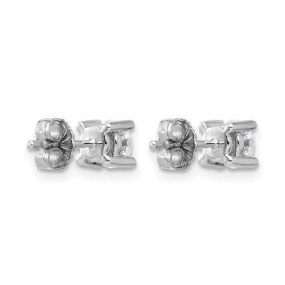 14K Weißgold Ohrstecker mit 0,75 ct. zertifizierten, im Labor gezüchteten Diamanten, VS/SI+ G+, rund, 4-Krappen-Fassung, schweres Gewicht