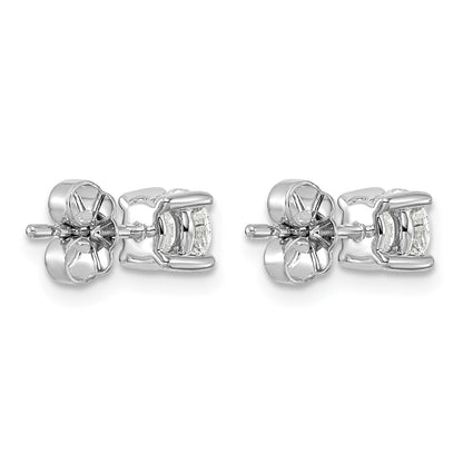 14K Weißgold Ohrstecker mit 1 ct. Labor gezüchteten Diamanten, VS/SI+ G+, rund, 4-Krappen-Fassung, hohes Gewicht
