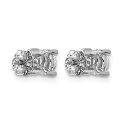14K Weißgold Ohrstecker mit 1 ct. Labor gezüchteten Diamanten, VS/SI+ G+, rund, 4-Krappen-Fassung, hohes Gewicht