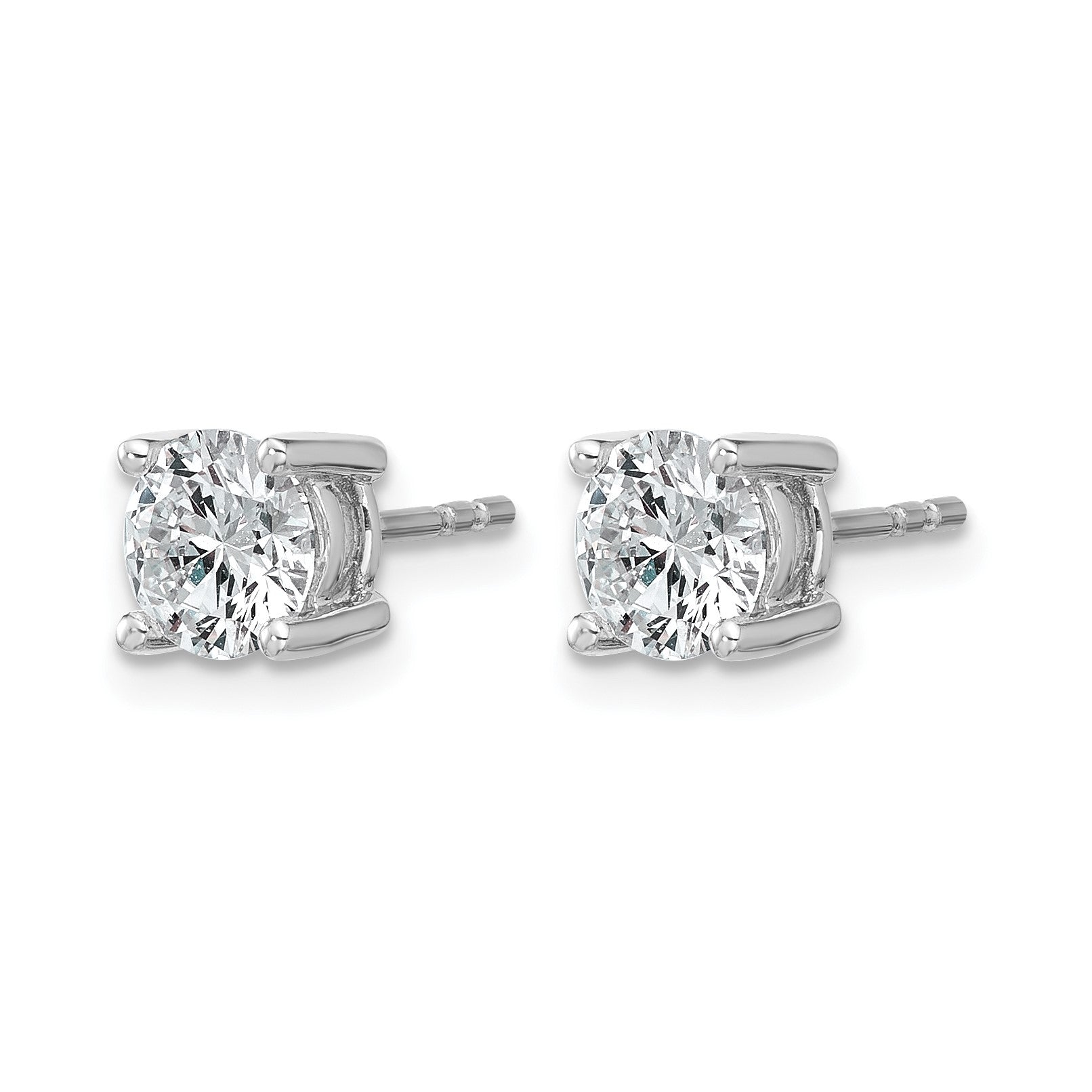 14K Weißgold 1,5 ct. Laborgezüchtete Diamant-Ohrstecker VS/SI+ G+ Rund 4-Krappen-Fassung Hohes Gewicht