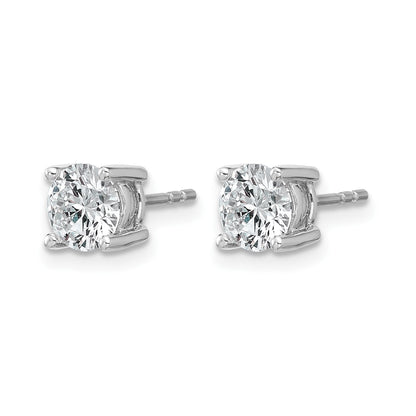 14K Weißgold Ohrstecker mit 1,75 ct. Labordiamanten, VS/SI+ G+, rund, 4-Krappen-Fassung, schweres Gewicht