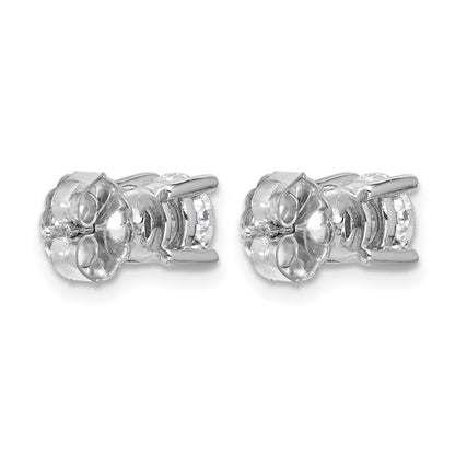 14K Weißgold Ohrstecker mit 1,5 ct. zertifiziertem, im Labor gezüchtetem Diamant, VS+ F+, rundem Schliff, Vier-Krappen-Fassung und Steckverschluss