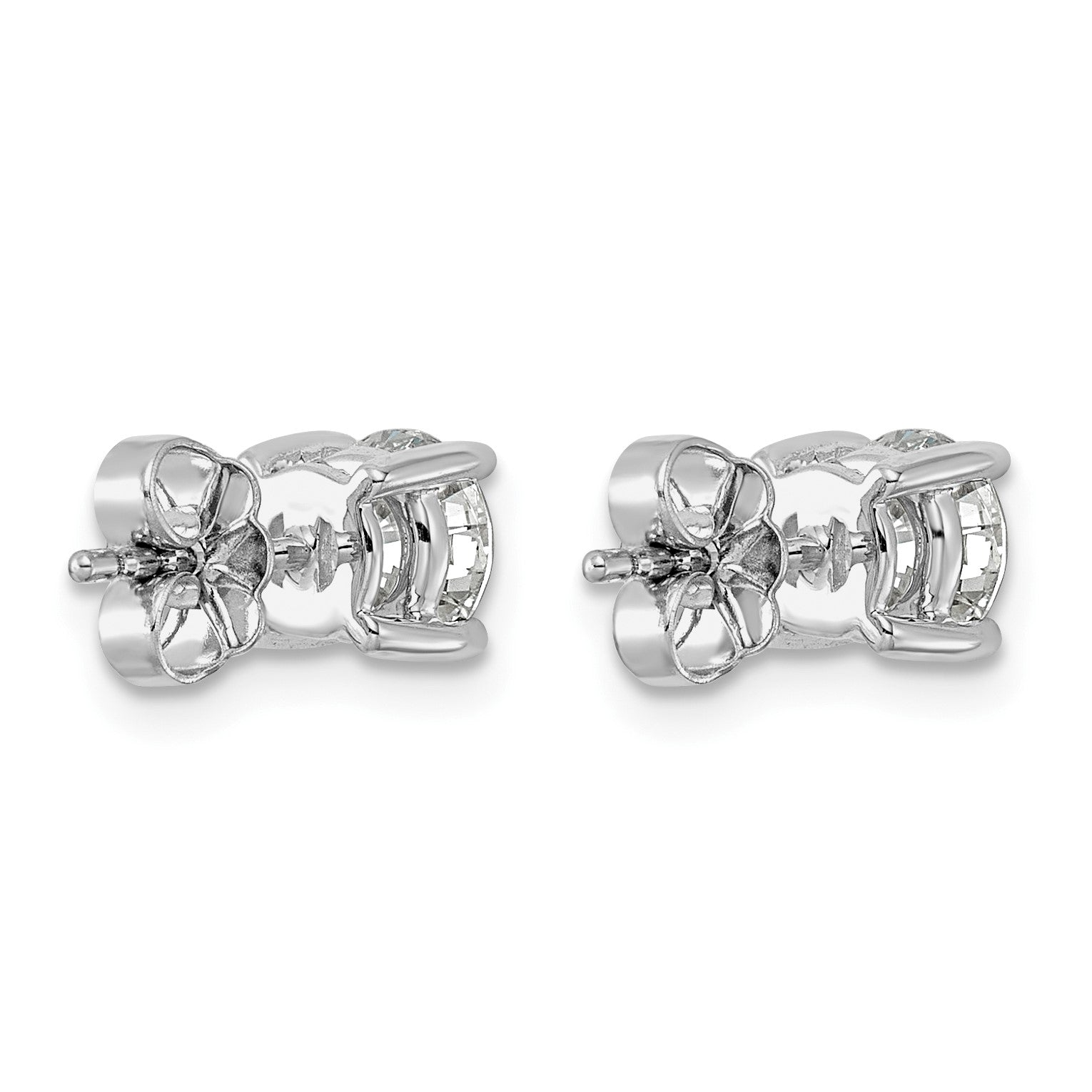 14K Weißgold 1,5 ct. Laborgezüchtete Diamant-Ohrstecker VS/SI+ G+ Rund 4-Krappen-Fassung Hohes Gewicht