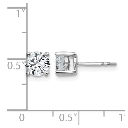 14K Weißgold 1,5 ct. Laborgezüchtete Diamant-Ohrstecker VS/SI+ G+ Rund 4-Krappen-Fassung Hohes Gewicht
