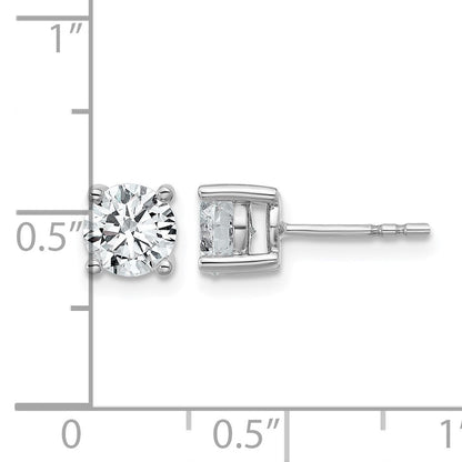 14K Weißgold Ohrstecker mit 1,75 ct. Labordiamanten, VS/SI+ G+, rund, 4-Krappen-Fassung, schweres Gewicht
