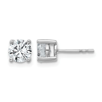 14K Weißgold 1,5 ct. Laborgezüchtete Diamant-Ohrstecker VS/SI+ G+ Rund 4-Krappen-Fassung Hohes Gewicht