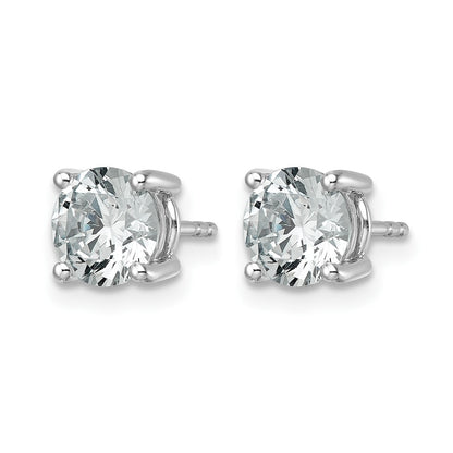 14K Weißgold 2,5 ct. Laborgezüchtete Diamant-Ohrstecker VS/SI+ G+ Rund, 4-Krappenfassung, Hohes Gewicht