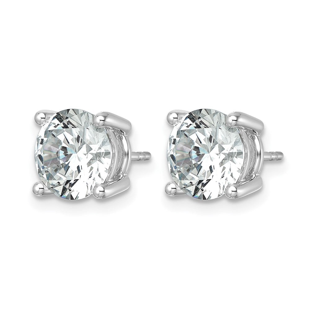 14K Weißgold 7 ct Im Labor Gezüchtet Diamant Vs/si+ G+ Rund 4 Krappen Schwer Gewicht. Ohrstecker