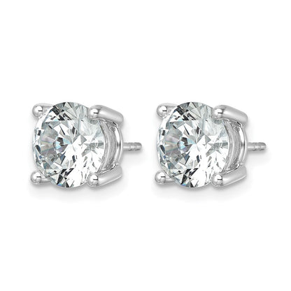 14K Weißgold 7 ct Im Labor Gezüchtet Diamant Vs/si+ G+ Rund 4 Krappen Schwer Gewicht. Ohrstecker