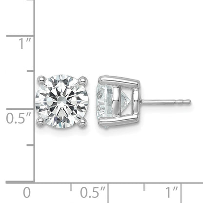 14K Weißgold 7 ct Im Labor Gezüchtet Diamant Vs/si+ G+ Rund 4 Krappen Schwer Gewicht. Ohrstecker