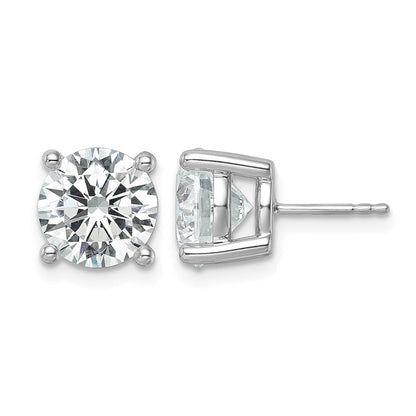 14K Weißgold 7 ct Im Labor Gezüchtet Diamant Vs/si+ G+ Rund 4 Krappen Schwer Gewicht. Ohrstecker