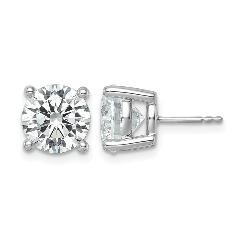 14K Weißgold 7 ct Zertifiziert Im Labor Gezüchtet Diamant Vs/si+ G+ Rund 4 Krappen Schwer Gewicht. Ohrstecker