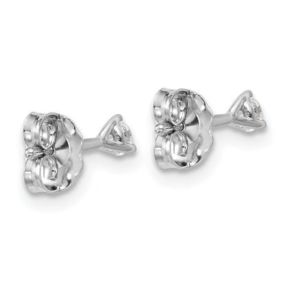 14K Weißgold Ohrstecker mit rundem laborgezüchtetem Diamant, 0,17 ct., VS/SI+ G+, 3-Krappen-Fassung, schwere Ausführung