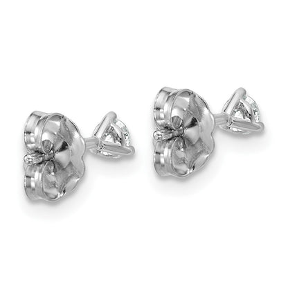 14K Weißgold 0,2 ct. Zertifizierte, im Labor gezüchtete Diamant-Ohrstecker, rund, Drei-Krappen-Fassung, VS/SI+ G+