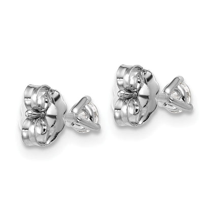 14K Weißgold Ohrstecker mit 0,25 ct. zertifizierten, im Labor gezüchteten Diamanten, VS/SI+ G+, rund, 3-Krappen-Fassung, Schwergewicht