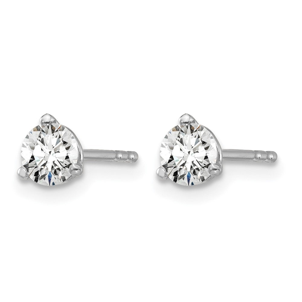 14K Weißgold Ohrstecker mit 0,5 ct. zertifizierten Lab Grown Diamanten, VS/SI+ G+, rund, Dreikrallenfassung, Steckverschluss