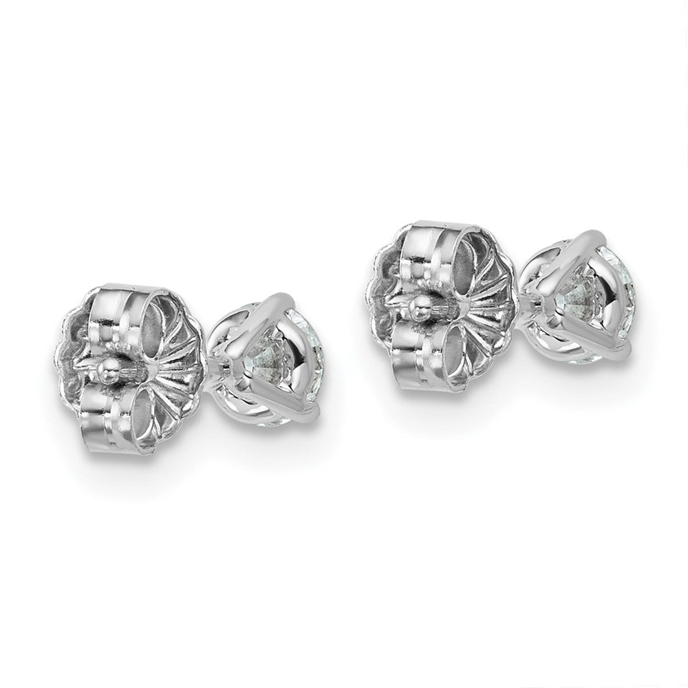 14K Weißgold Ohrstecker mit 0,5 ct. zertifizierten Lab Grown Diamanten, VS/SI+ G+, rund, Dreikrallenfassung, Steckverschluss