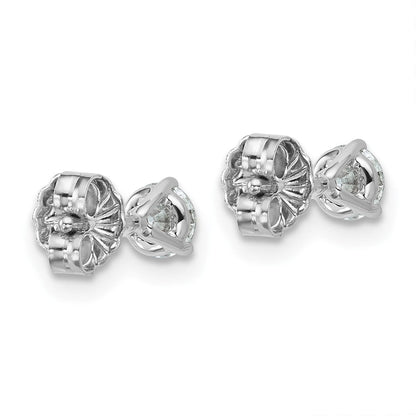 14K Weißgold Ohrstecker mit 0,5 ct. zertifizierten Lab Grown Diamanten, VS/SI+ G+, rund, Dreikrallenfassung, Steckverschluss