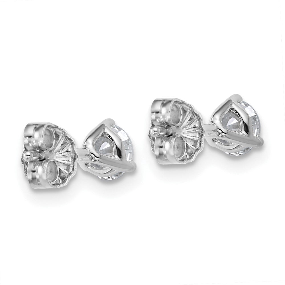 14K Weißgold Ohrstecker mit 0,67 ct. zertifizierten, im Labor gezüchteten Diamanten, VS/SI+ G+, rund, 3-Krappen-Fassung, schweres Gewicht