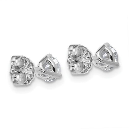 14K Weißgold Ohrstecker mit 0,67 ct. zertifizierten, im Labor gezüchteten Diamanten, VS/SI+ G+, rund, 3-Krappen-Fassung, schweres Gewicht