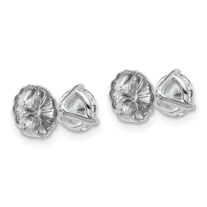 14K Weißgold Laborgezüchtete Diamant-Ohrstecker, rund, 3-Krappenfassung, schweres Gewicht, 1,75 ct. VS/SI+ G+