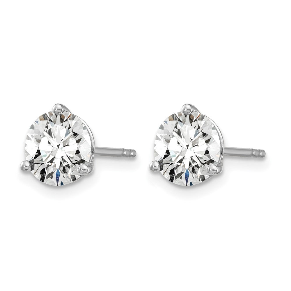 14K Weißgold 3 ct Zertifiziert Im Labor Gezüchtet Diamant Vs+ F+ Rund Krappen Schwer Gewicht. Ohrstecker