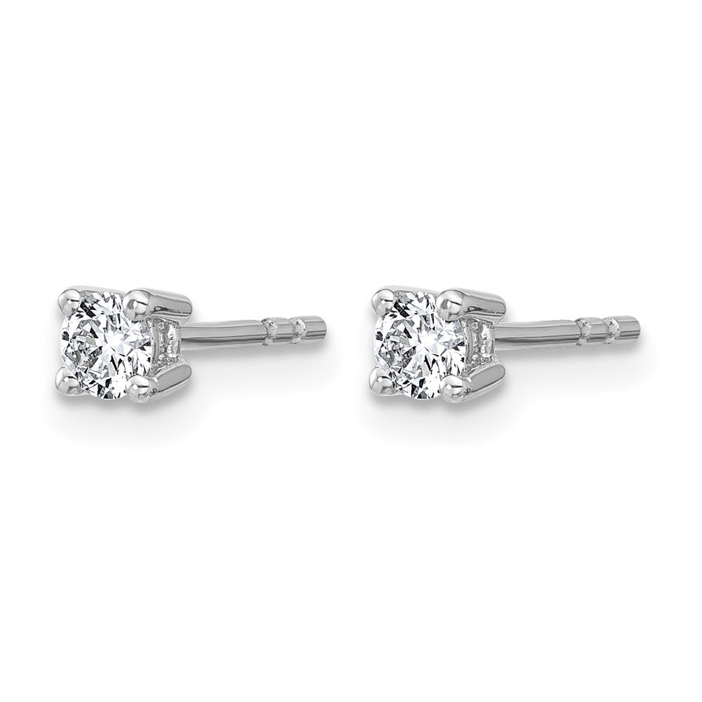 14K Weißgold 1/4 ct Im Labor Gezüchtet Diamant Vs+ F+ Rund 4 Krappen Schwer Gewicht. Ohrstecker