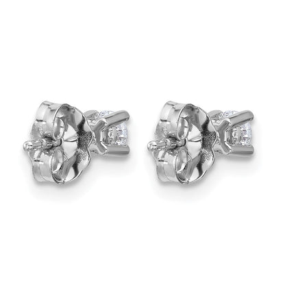 14K Weißgold 1/4 ct Im Labor Gezüchtet Diamant Vs+ F+ Rund 4 Krappen Schwer Gewicht. Ohrstecker