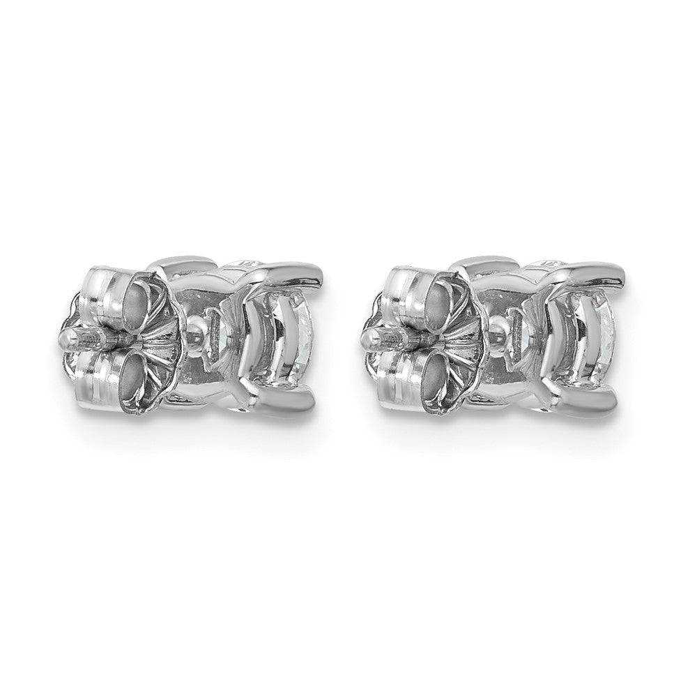 14K Weißgold 1 ct Im Labor Gezüchtet Diamant Vs+ F+ Rund 4 Krappen Schwer Gewicht. Ohrstecker
