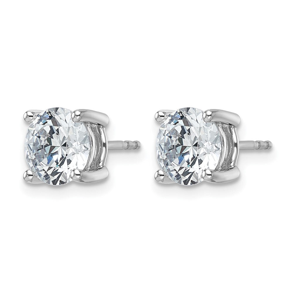 14K Weißgold 4 ct Im Labor Gezüchtet Diamant Vs+ F+ Rund Krappen Schwer Gewicht. Ohrstecker