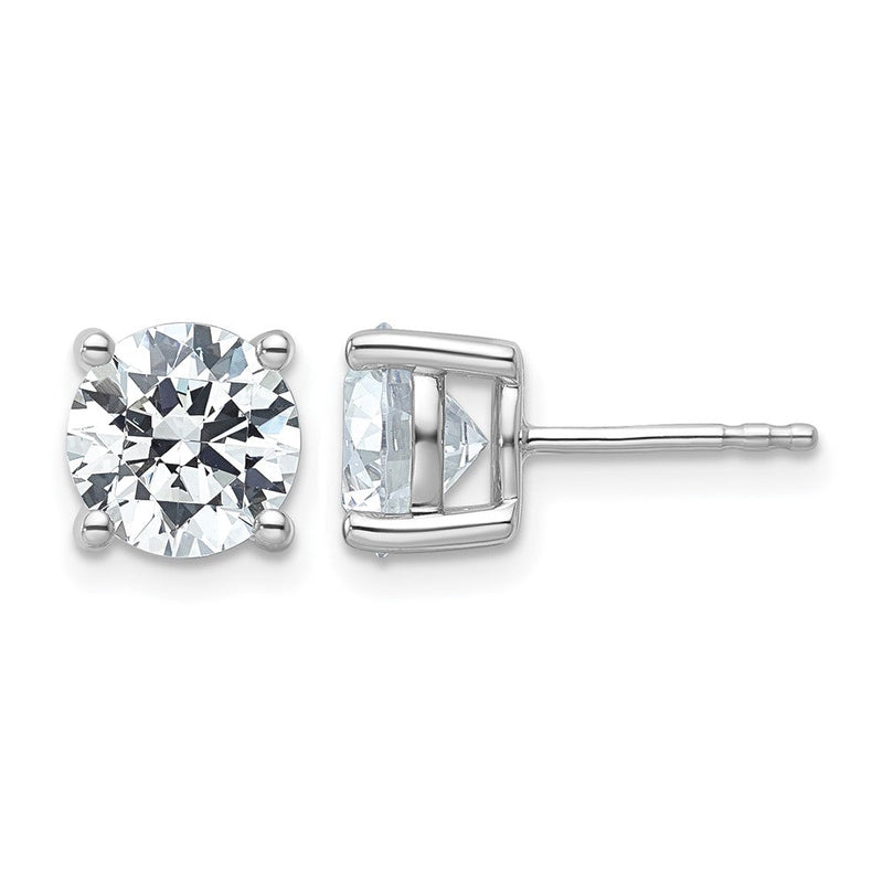 14K Weißgold 4 ct Im Labor Gezüchtet Diamant Vs+ F+ Rund Krappen Schwer Gewicht. Ohrstecker