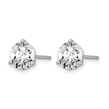14K Weißgold 3 ct Im Labor Gezüchtet Diamant Vs+ F+ Rund Krappen Schwer Gewicht. Ohrstecker