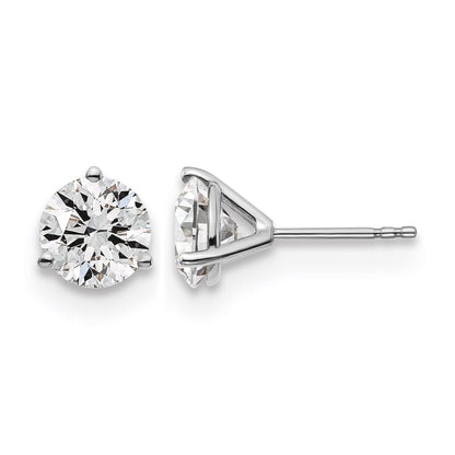 14K Weißgold 3 ct Im Labor Gezüchtet Diamant Vs+ F+ Rund Krappen Schwer Gewicht. Ohrstecker