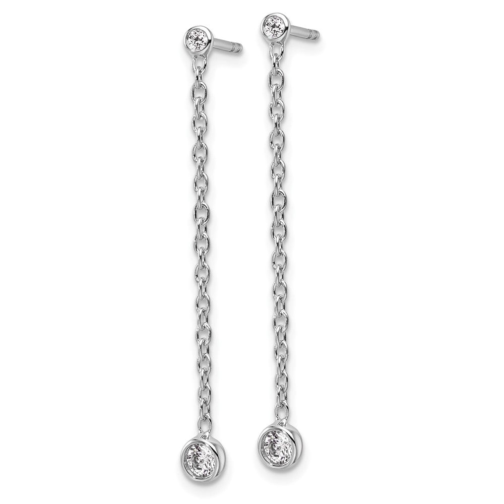 14K Weißgold Ohrhänger mit 0,25 ct. Laborgezüchteten Diamanten VS/SI+ G+, Steckverschluss