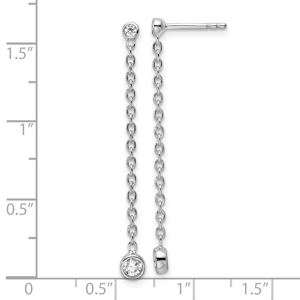 14K Weißgold Ohrhänger mit 0,25 ct. Laborgezüchteten Diamanten VS/SI+ G+, Steckverschluss